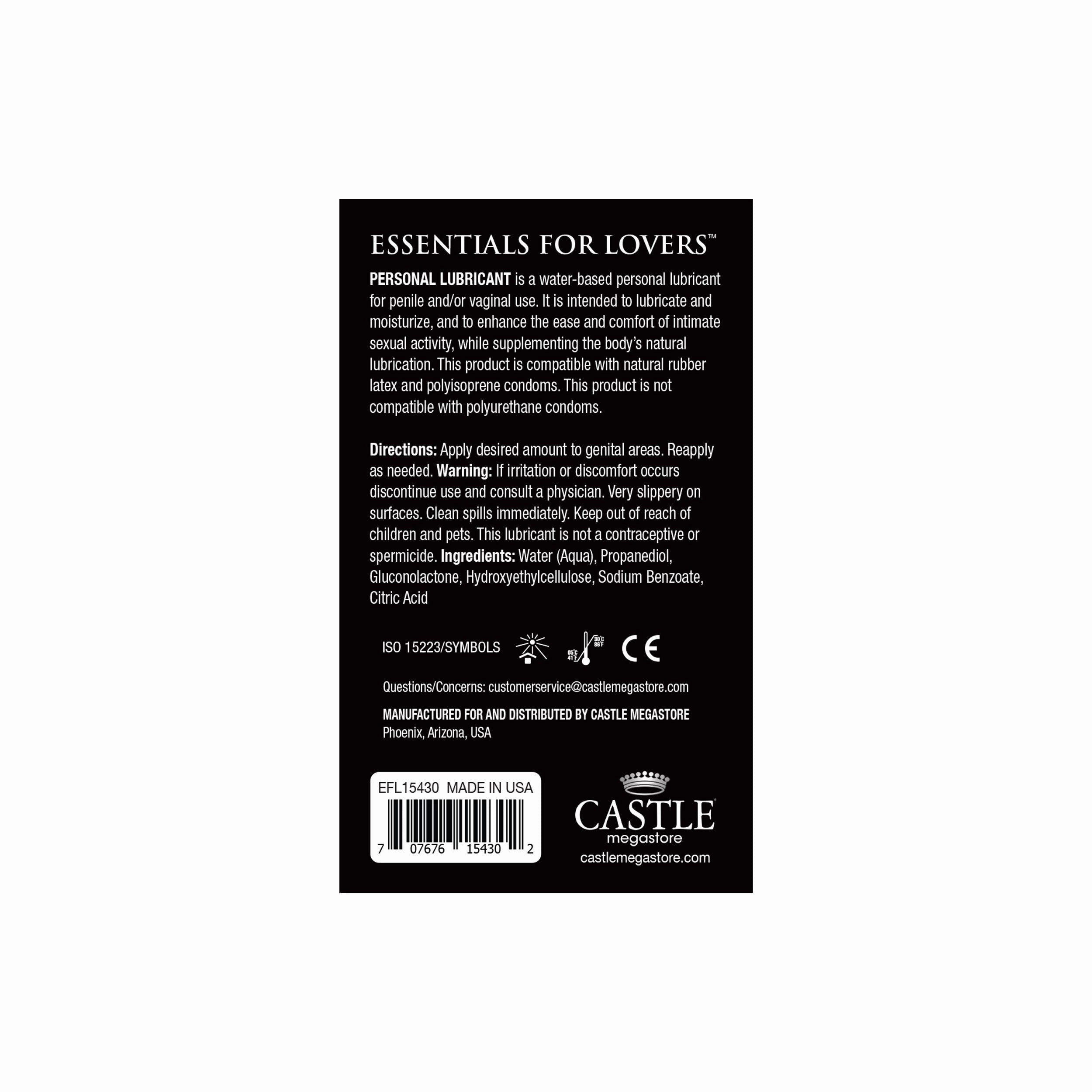 Essentials for Lovers Water-Based Lubricant - 10 ml