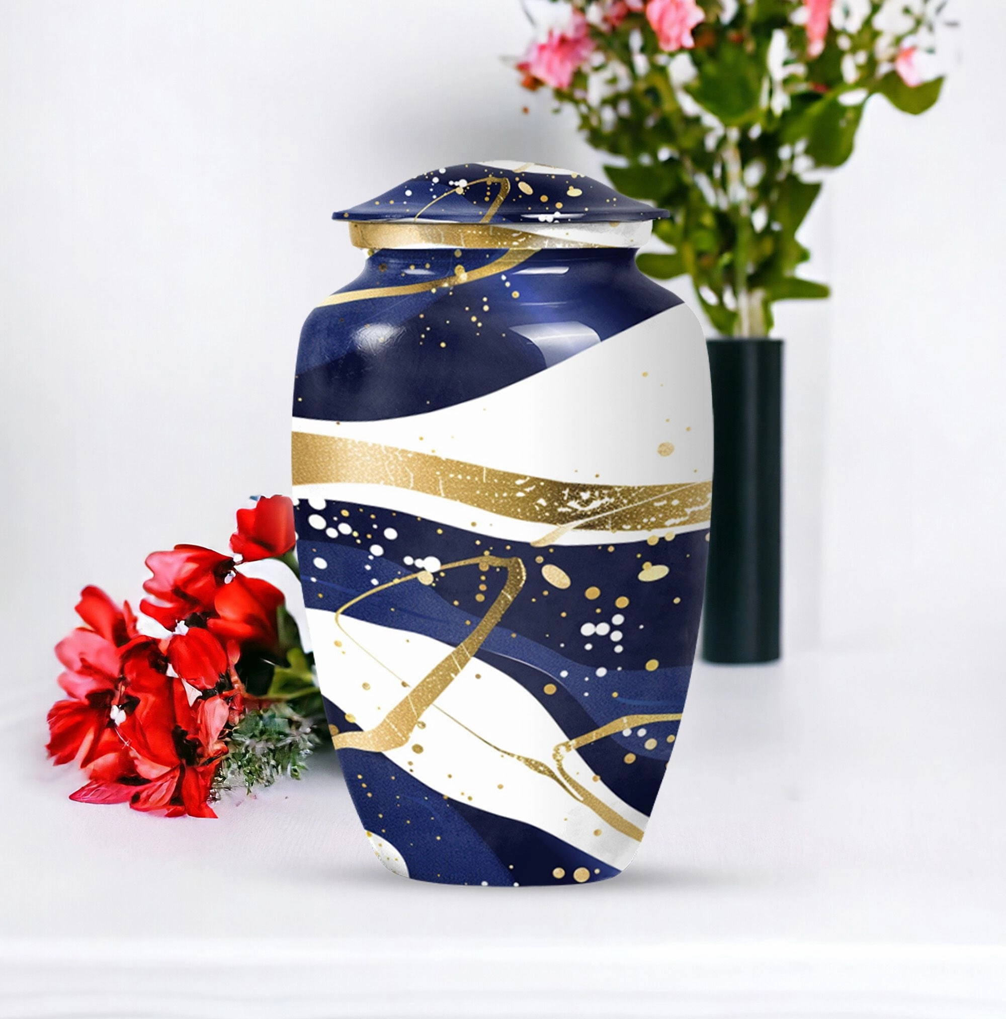 Eternal Rest Abstract Urn: Distinctive Large Size Memorial Urn