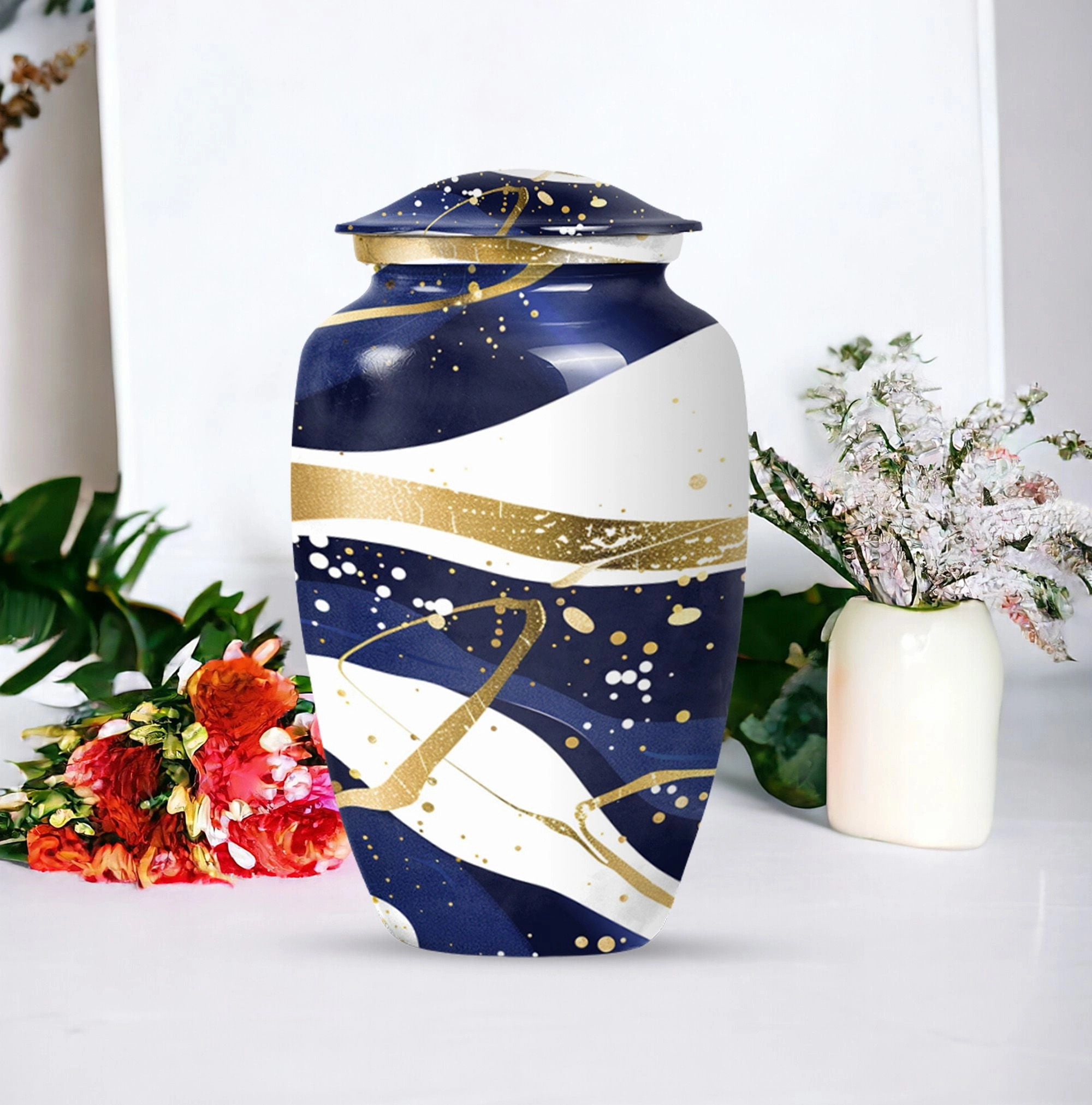 Eternal Rest Abstract Urn: Distinctive Large Size Memorial Urn