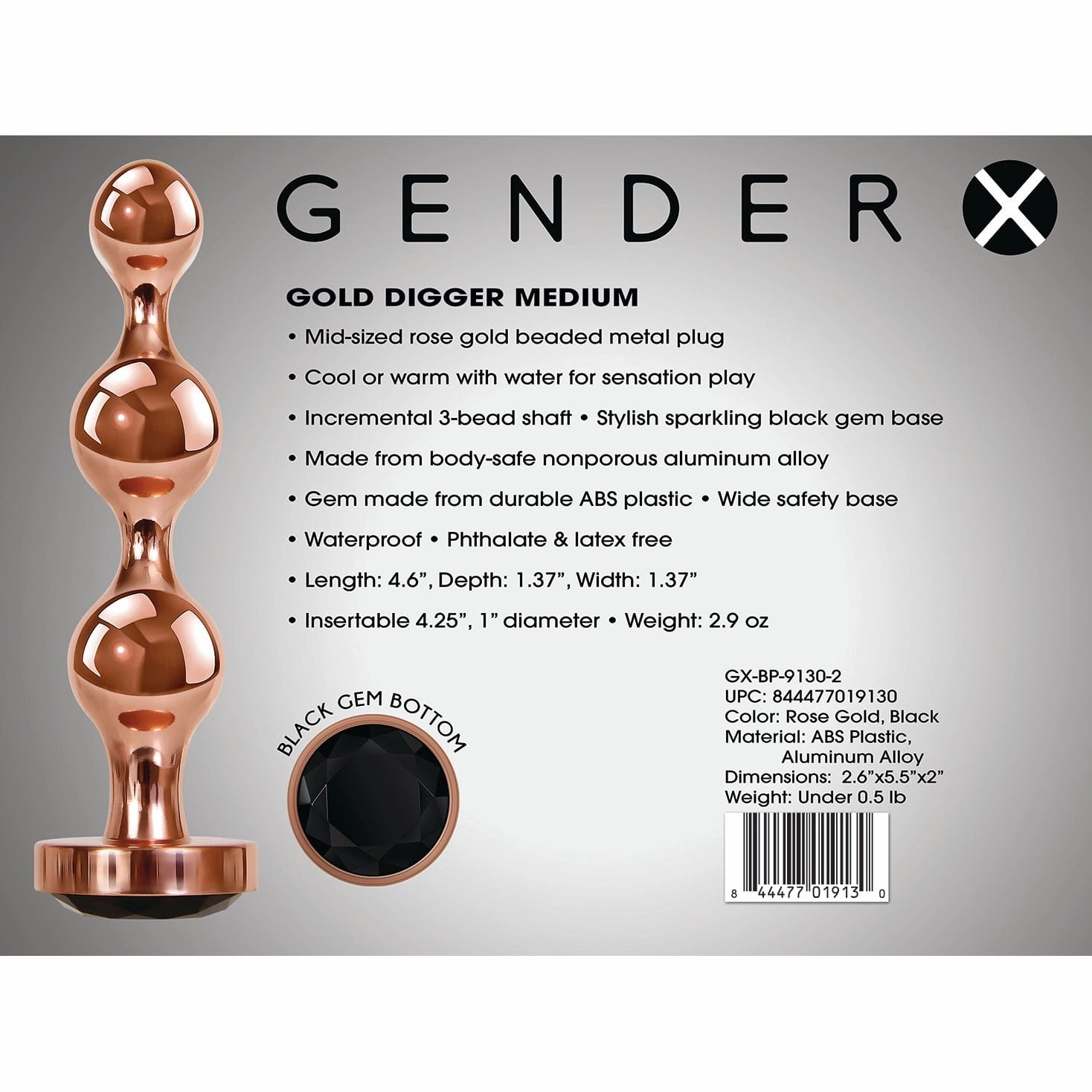 Evolved - Gender X Gold Digger Anal Beads