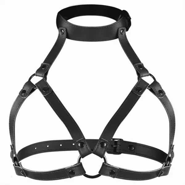 Fetish Submissive Bondage – Adjustable Chest and Neck Fixation Harness