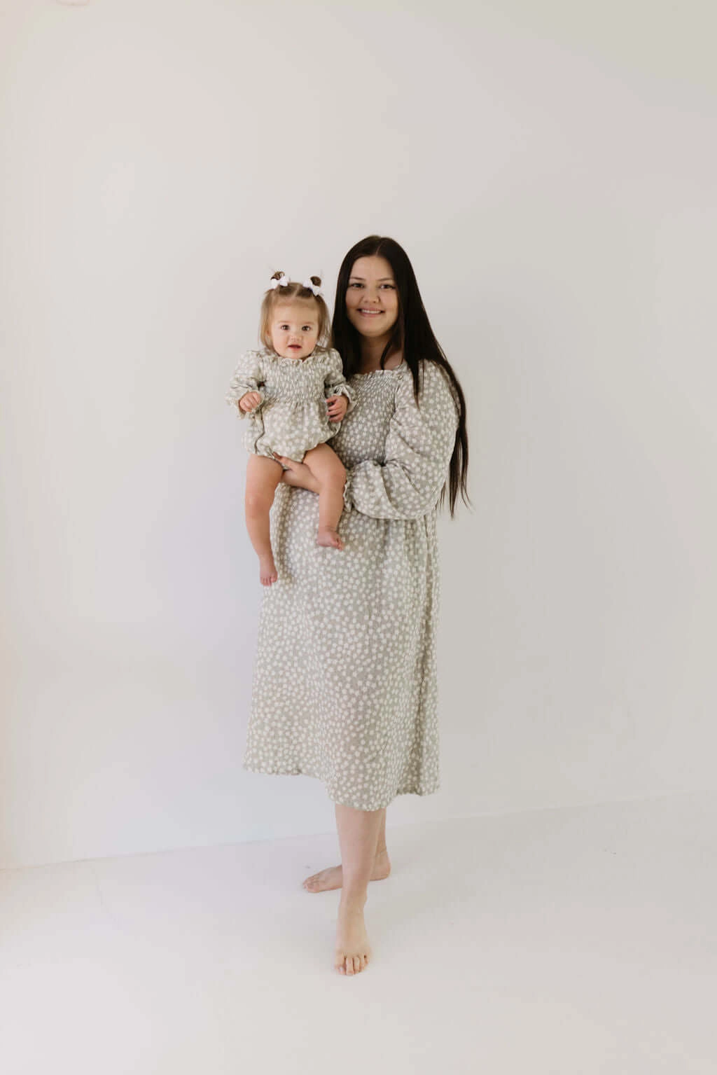 French Gray Floral | Ruffle Romper