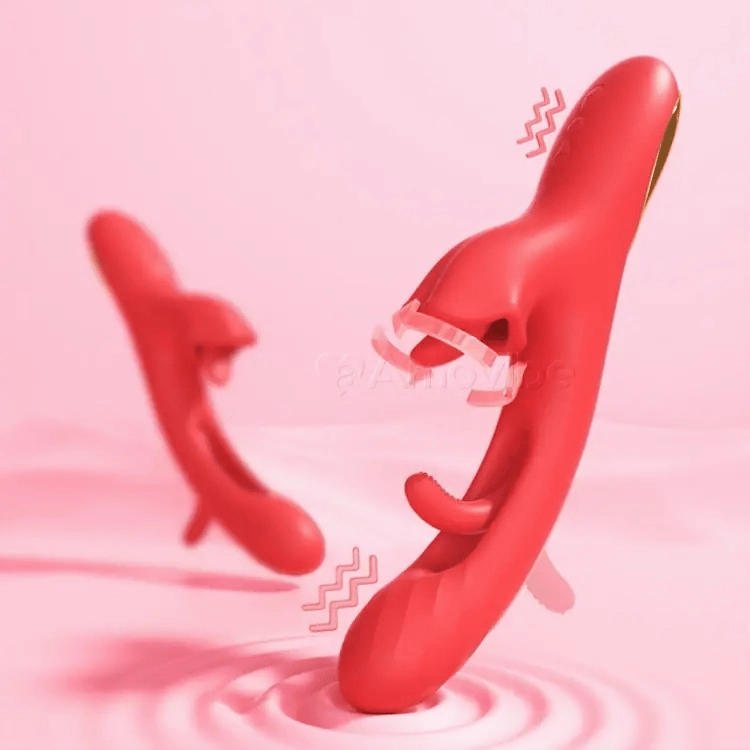 G spot Flapping Vibrator with Tongue Licking & Vibration