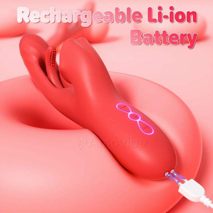 G spot Flapping Vibrator with Tongue Licking & Vibration