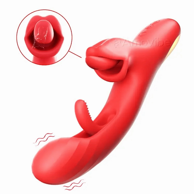 G spot Flapping Vibrator with Tongue Licking & Vibration