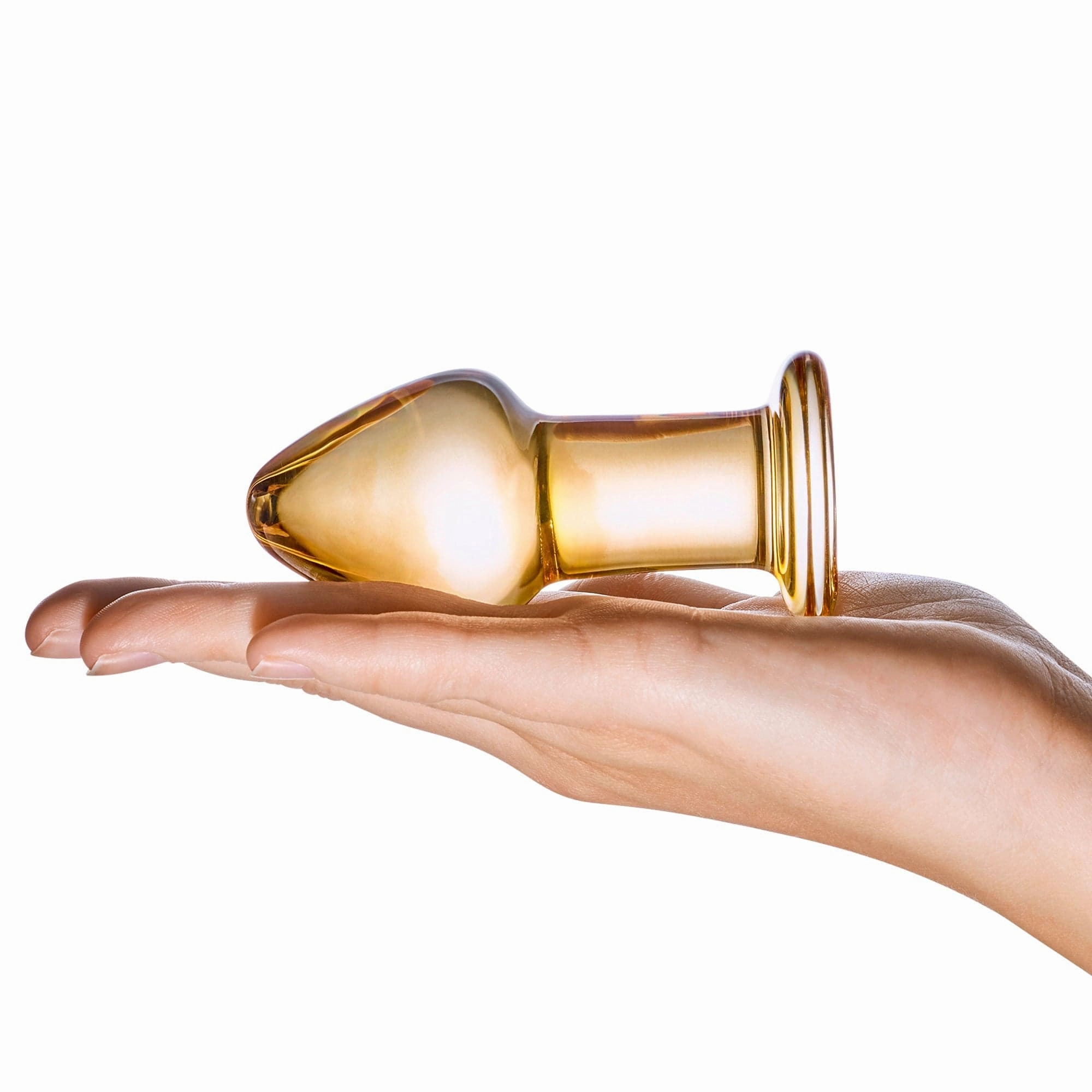 Glas - Over Easy Glass Butt Plug 3.5" (Orange)