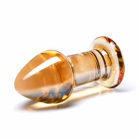 Glas - Over Easy Glass Butt Plug 3.5" (Orange)