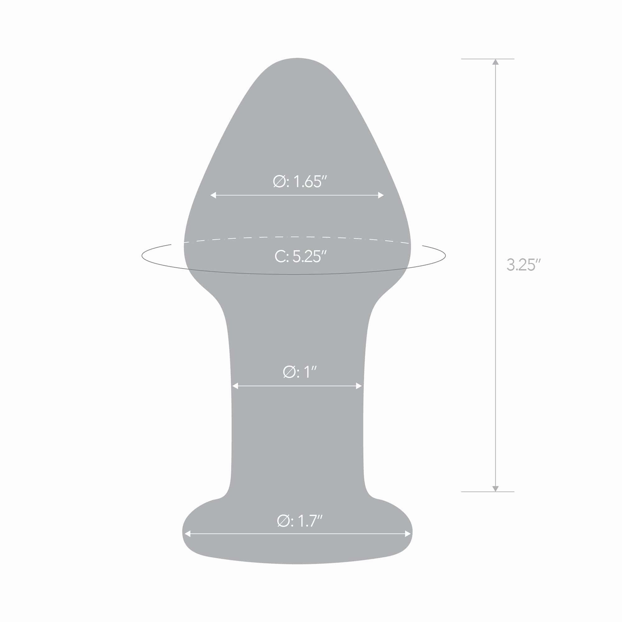 Glas - Over Easy Glass Butt Plug 3.5" (Orange)