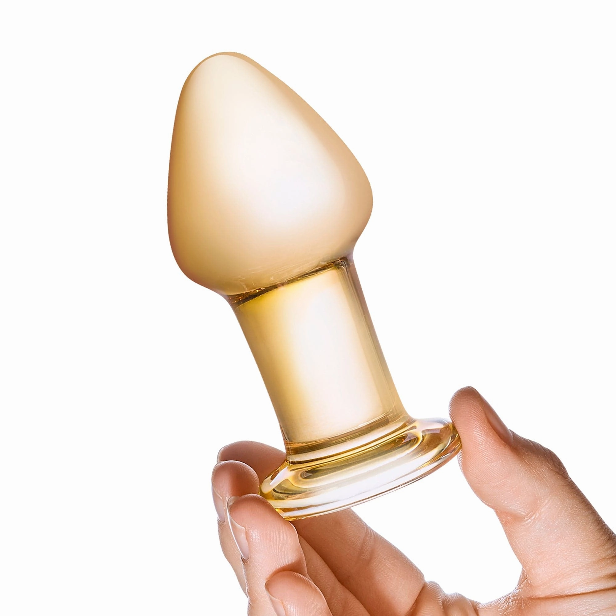 Glas - Over Easy Glass Butt Plug 3.5" (Orange)
