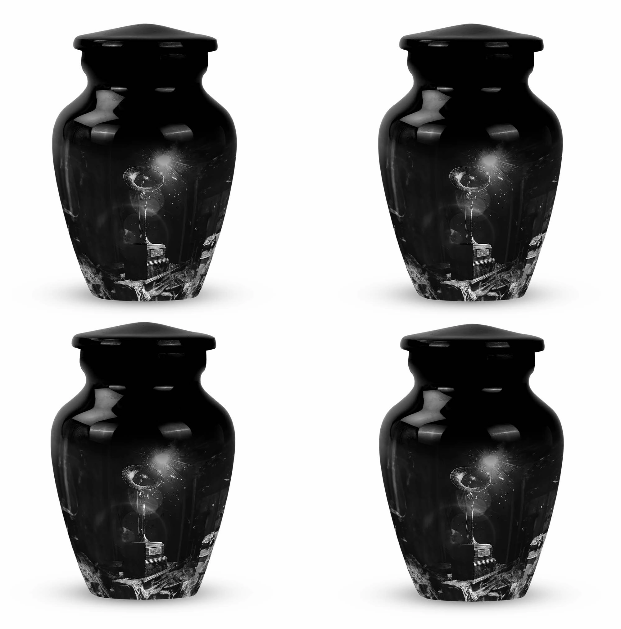 Gramophone Tribute: Cherished Memorial Urn for Men