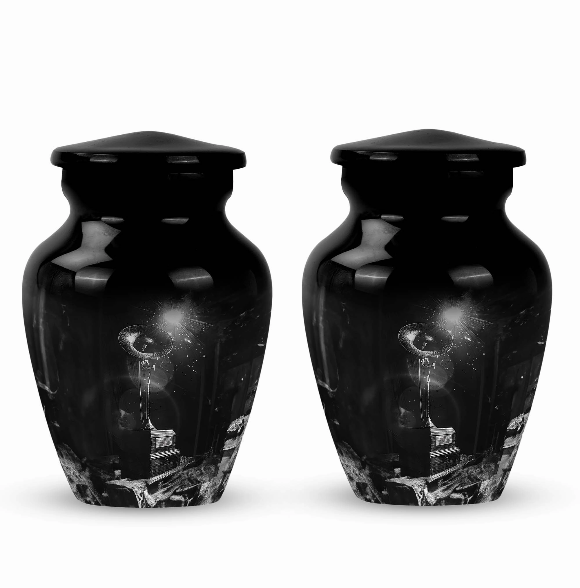 Gramophone Tribute: Cherished Memorial Urn for Men