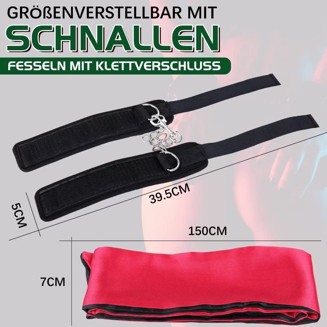 Handcuffs and Satin Mask for a Thrilling BDSM Experience