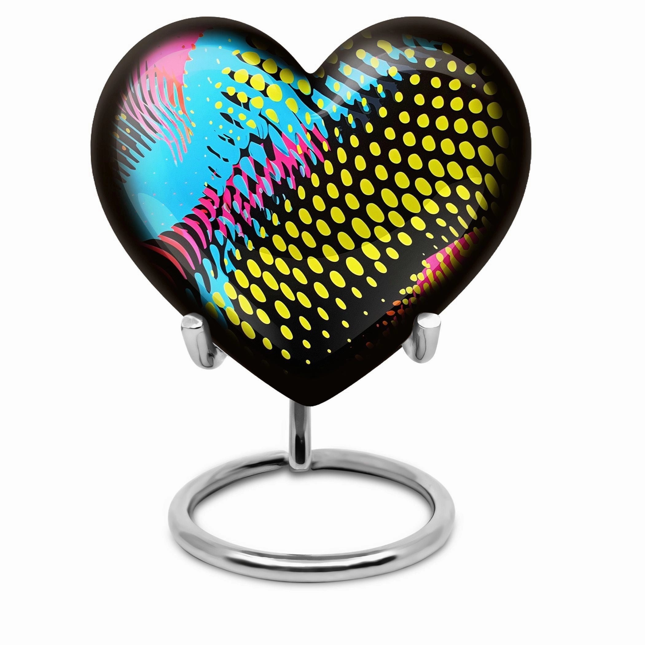 Harmony Heart: Personalized Cremation Pattern Urn Designed for Adult Ash Memorialization