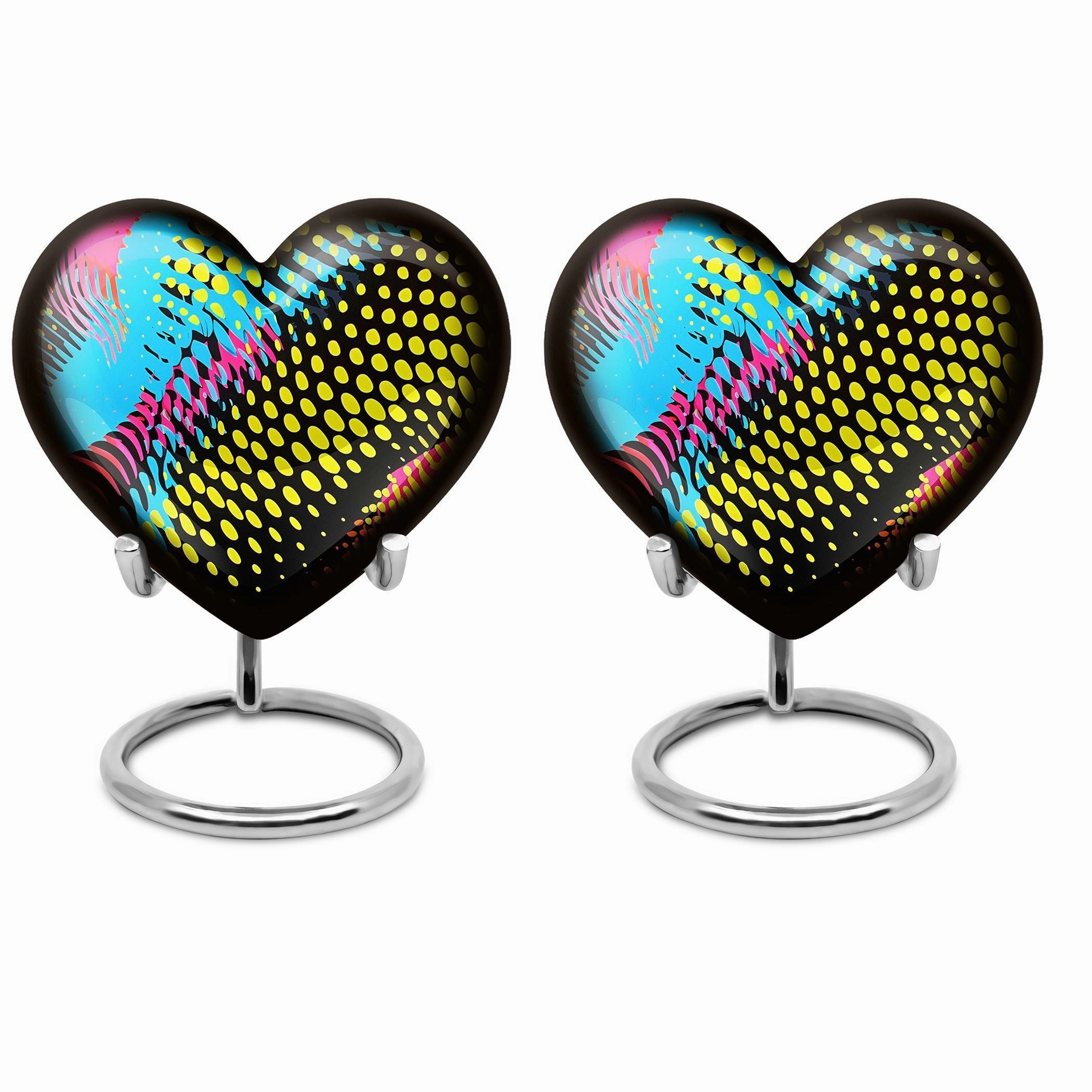 Harmony Heart: Personalized Cremation Pattern Urn Designed for Adult Ash Memorialization