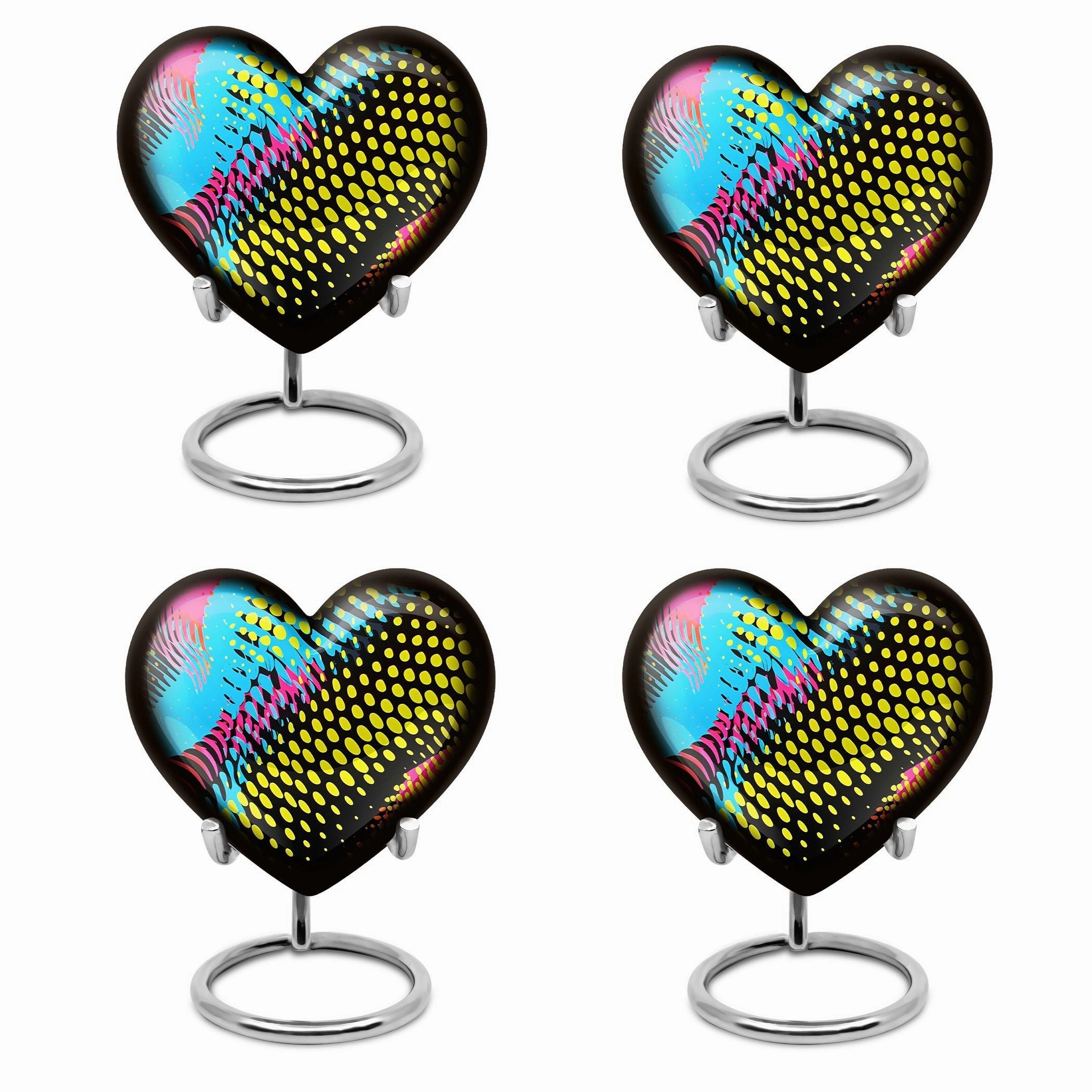 Harmony Heart: Personalized Cremation Pattern Urn Designed for Adult Ash Memorialization