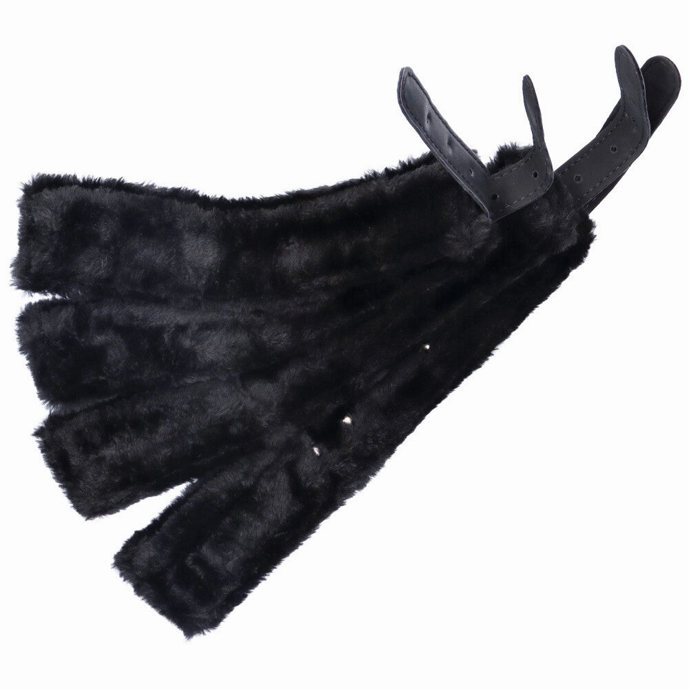 Hog Tie Restraint With Faux Fur Cuffs