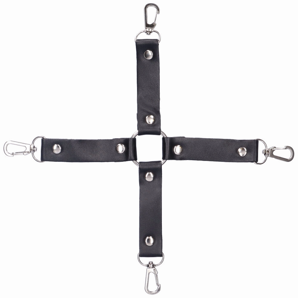 Hog Tie Restraint With Faux Fur Cuffs
