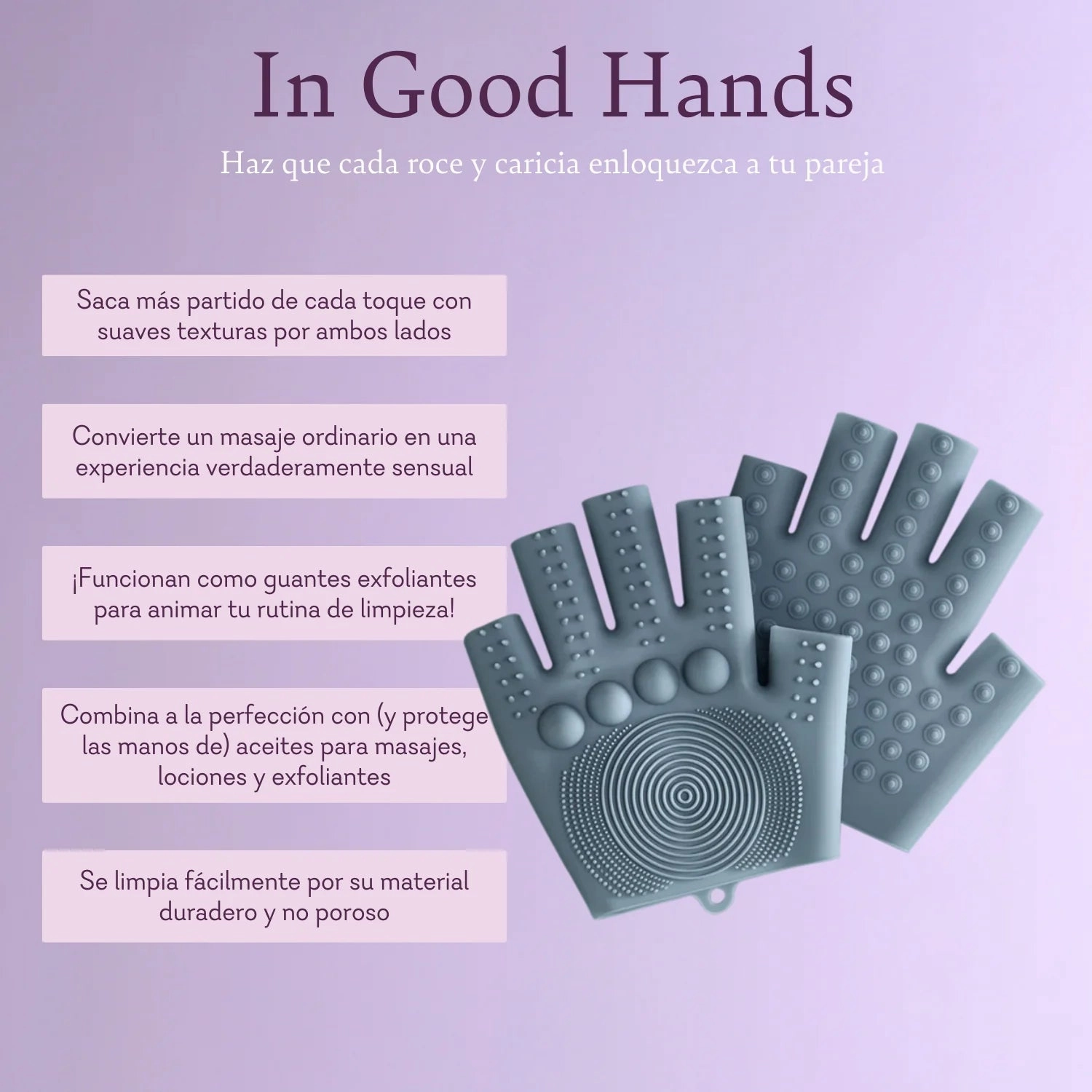 In Good Hands Massage Gloves - 25 LEFT! - IN STOCK - Pure Romance