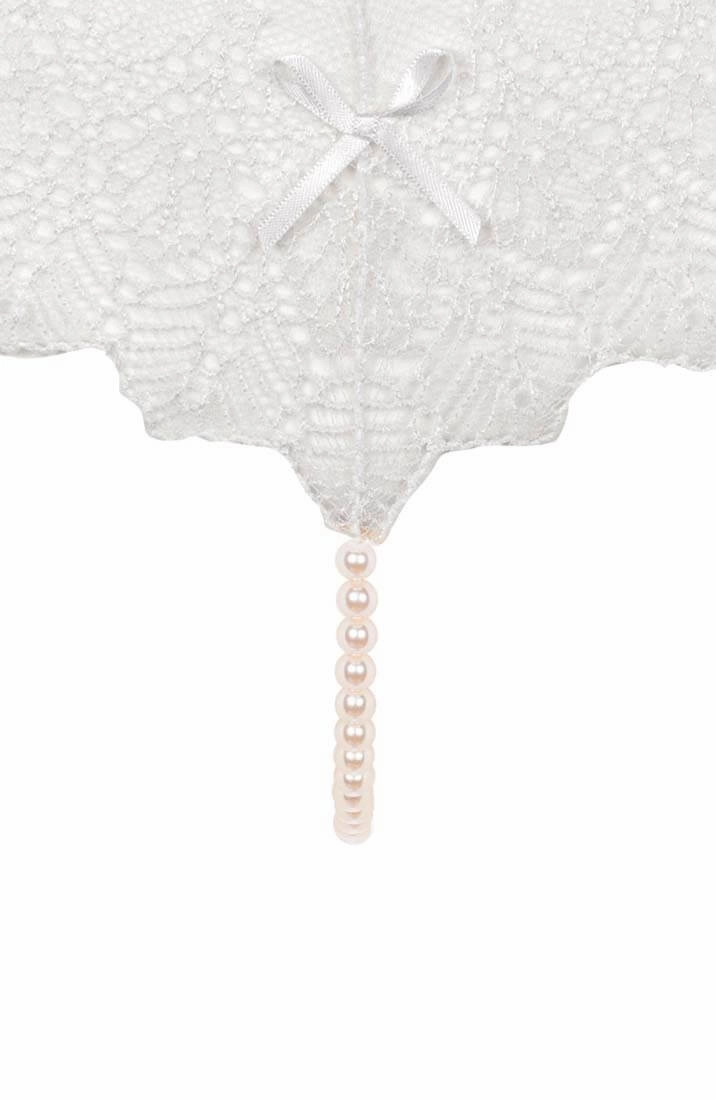 Ivory panty with pearl string - Geneva Panty