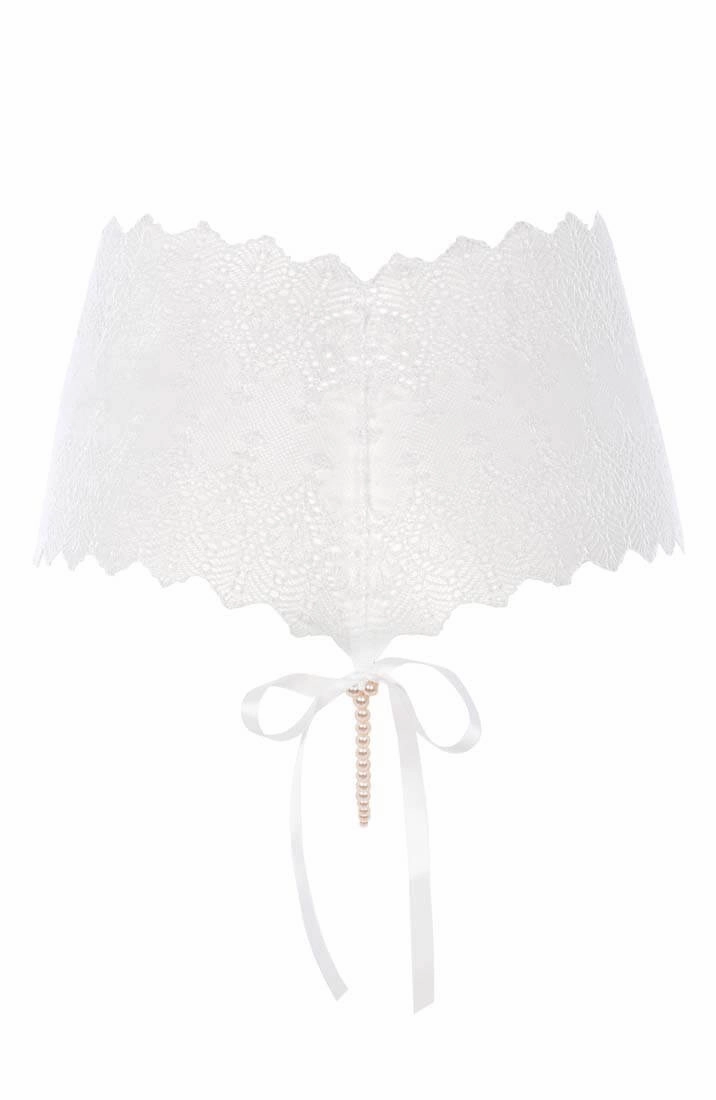 Ivory panty with pearl string - Geneva Panty