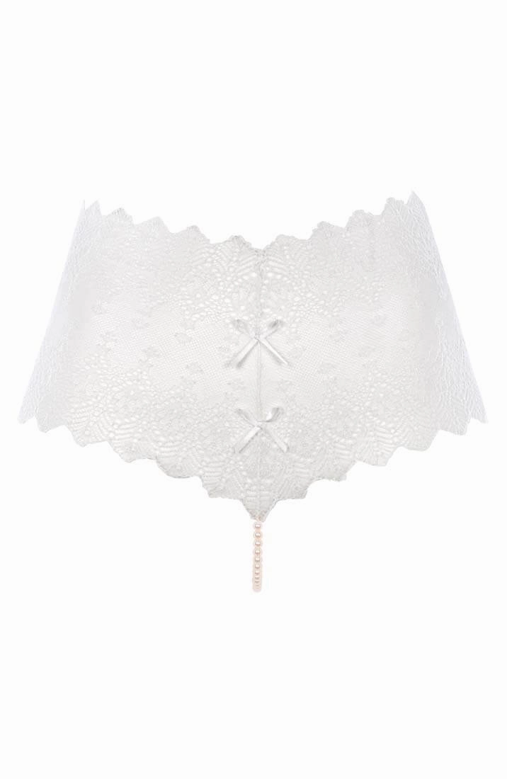 Ivory panty with pearl string - Geneva Panty
