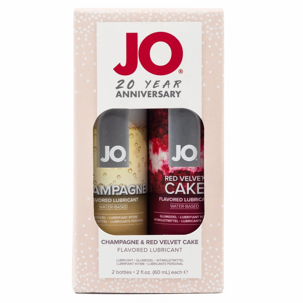 JO Champagne & Red Velvet Cake Flavoured Lubricant 2-Pack