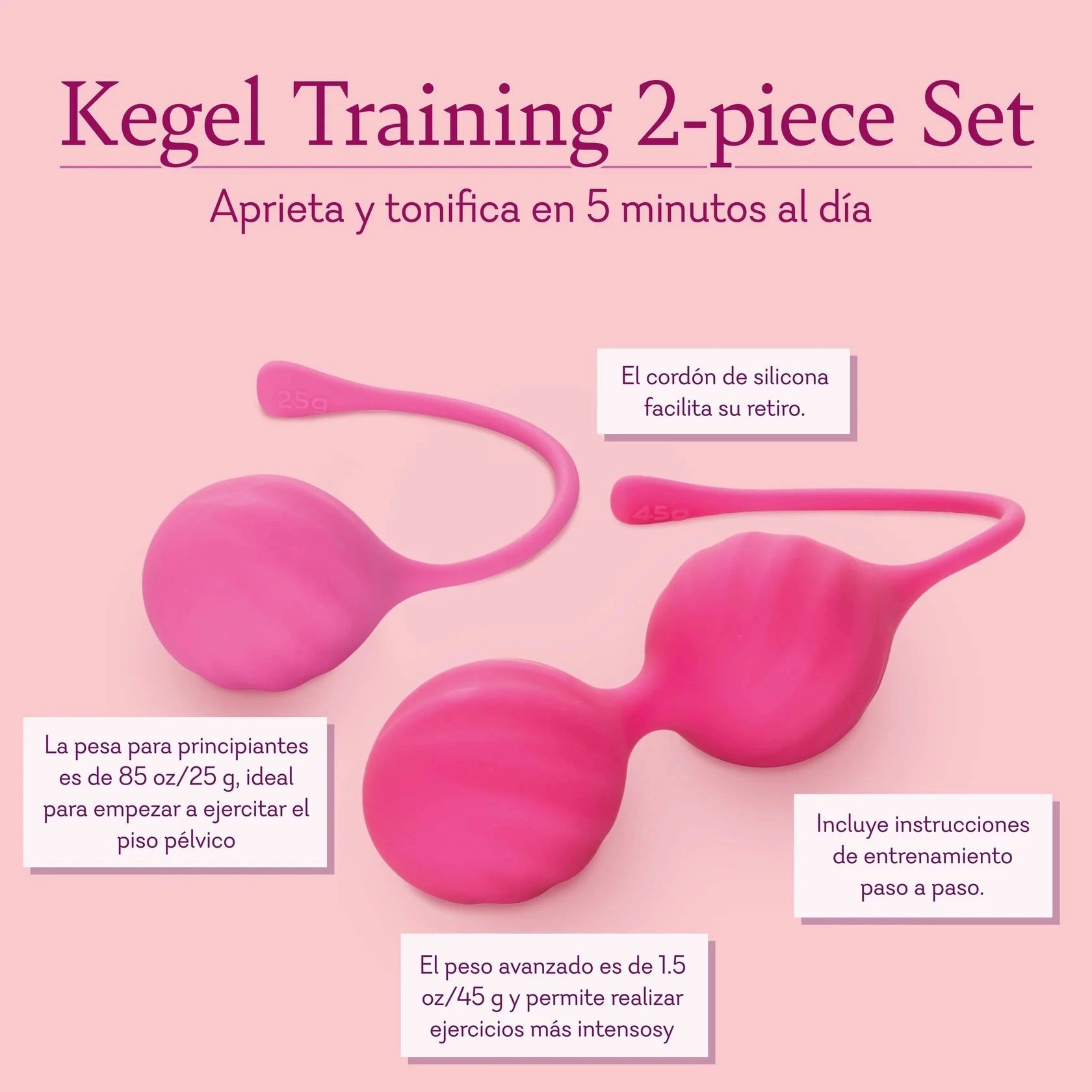Kegel Training 2-Piece Set - IN STOCK - 6 LEFT! - Pure Romance