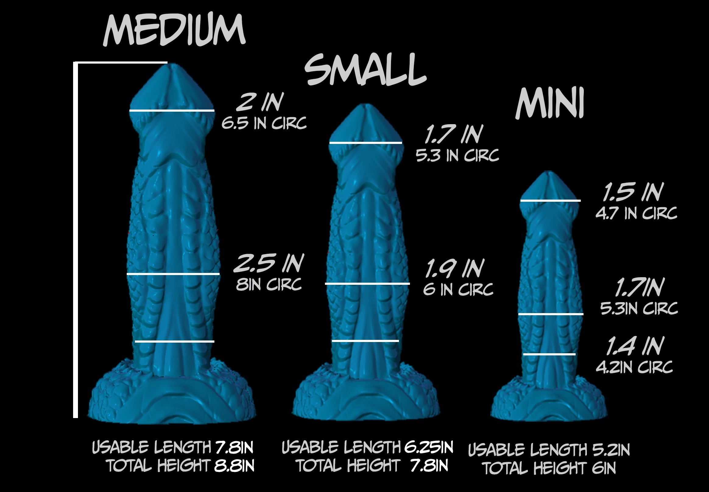 Medium Tallfang - GITD Soft silicone - TF-395