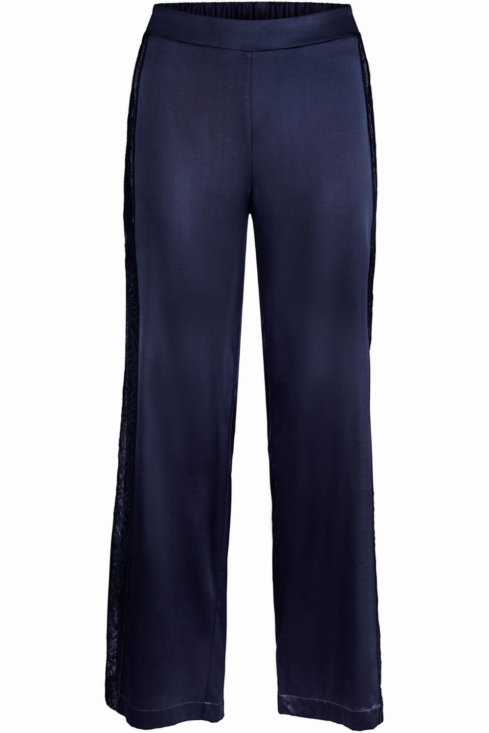 Midnight Whisper Silk Trousers Evening Blue