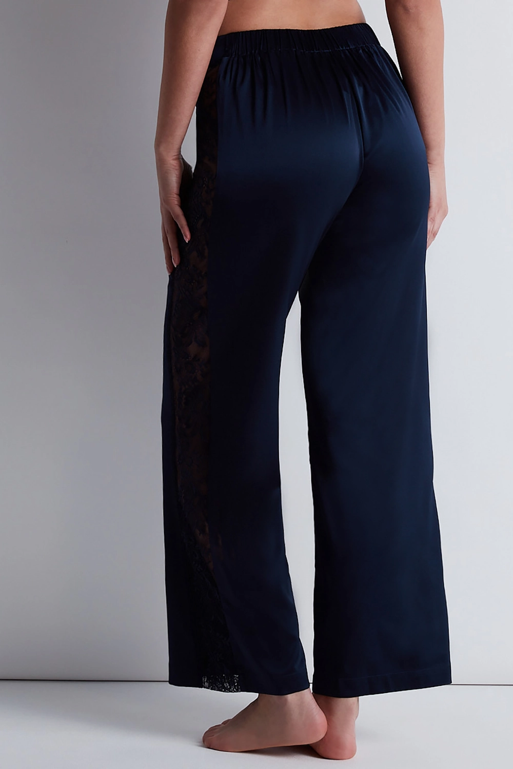 Midnight Whisper Silk Trousers Evening Blue
