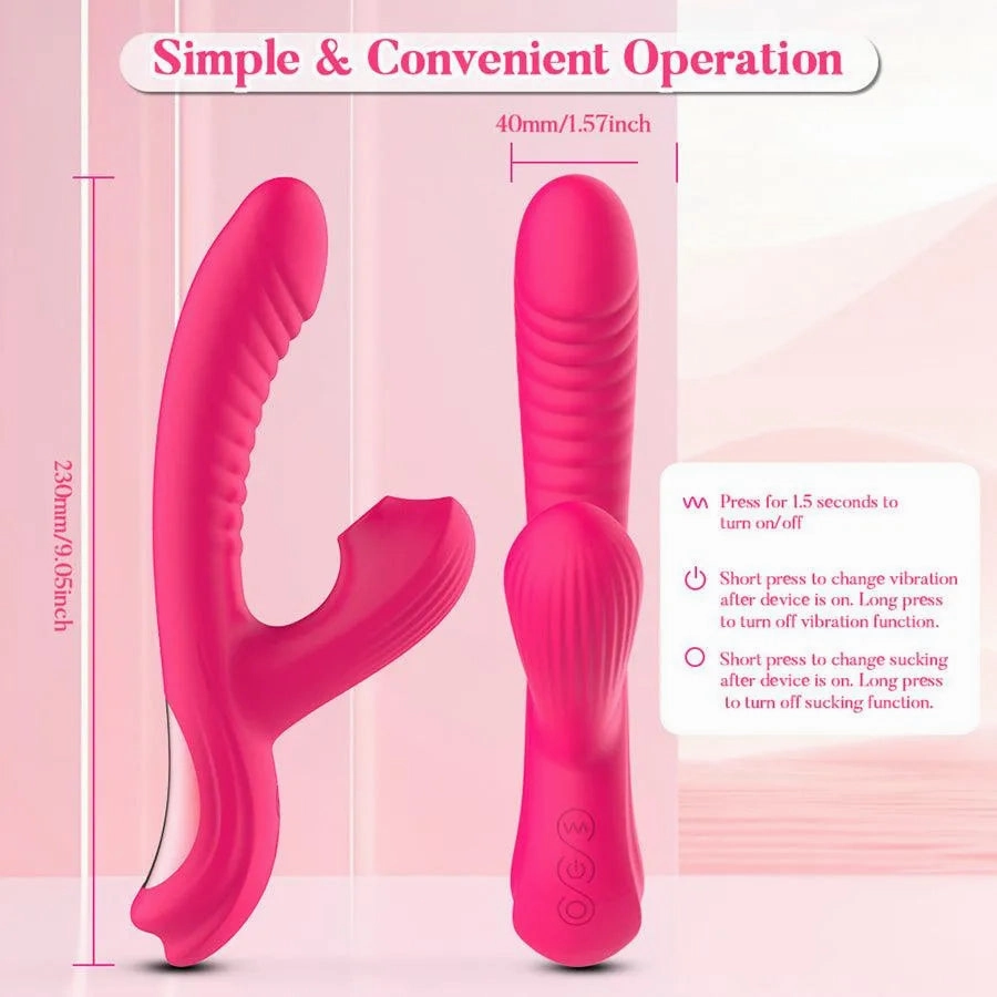 Multiple Pleasure Sucking Finger Vibrator