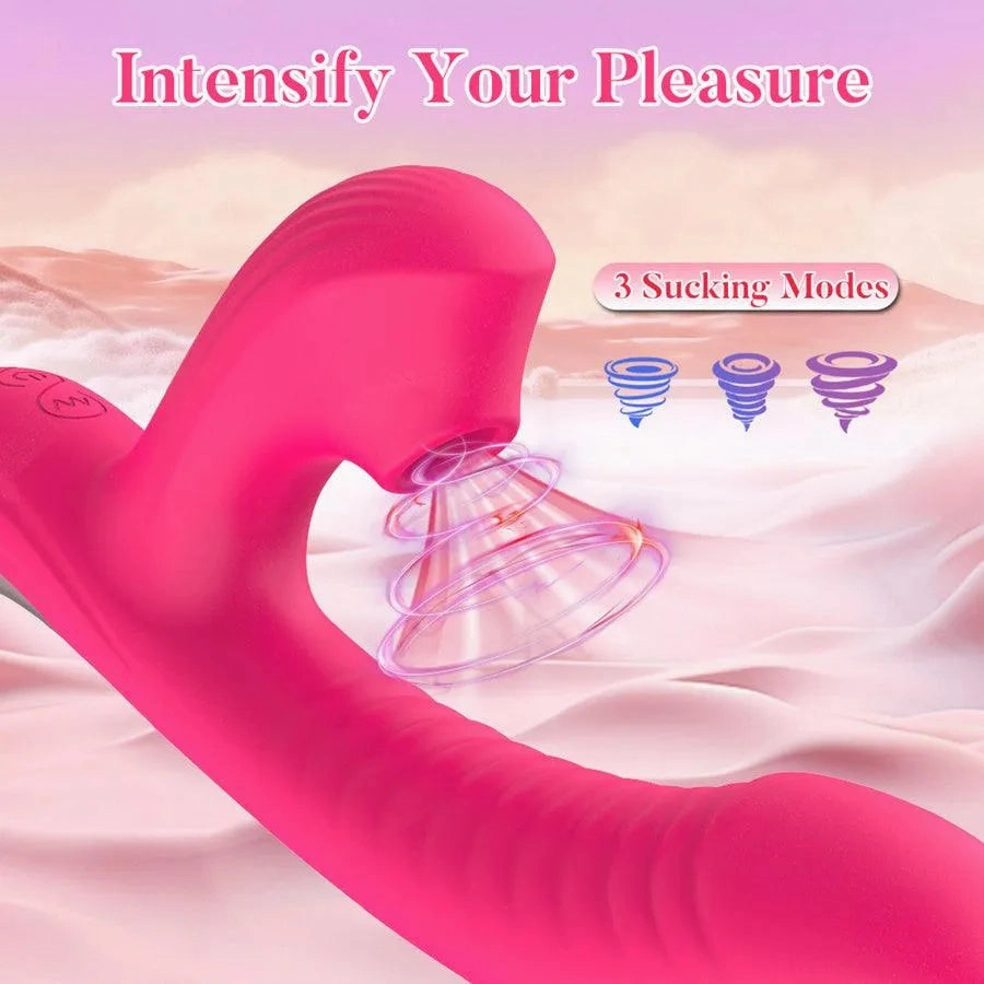 Multiple Pleasure Sucking Finger Vibrator
