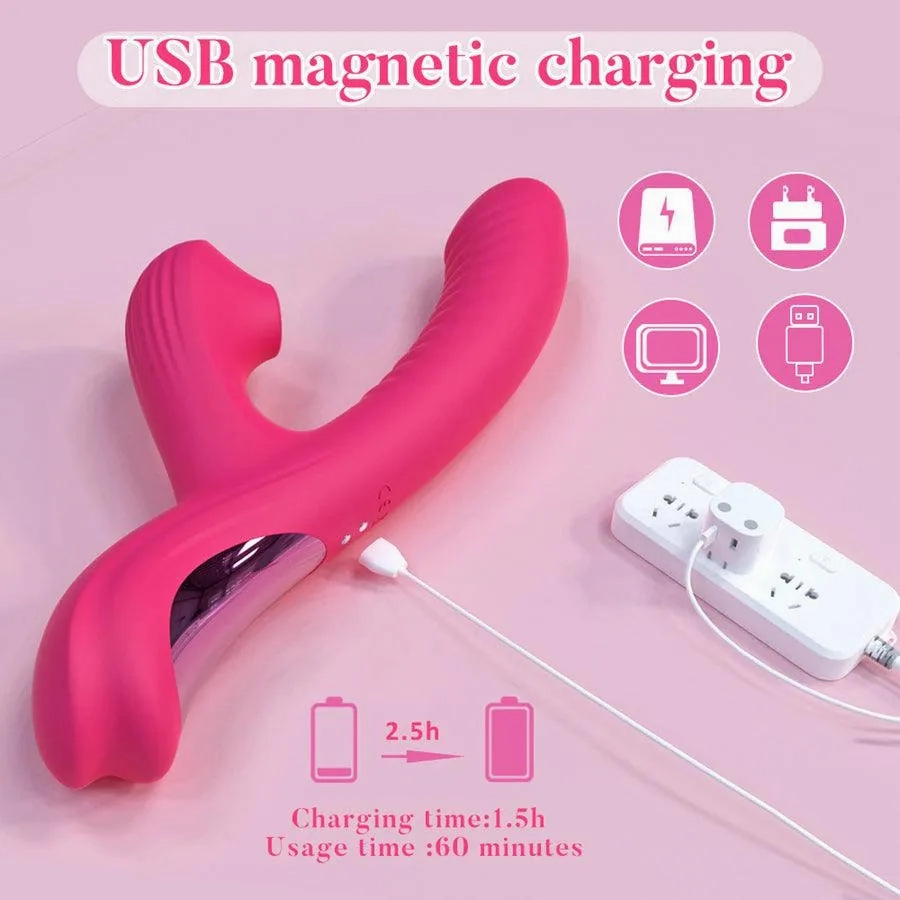 Multiple Pleasure Sucking Finger Vibrator