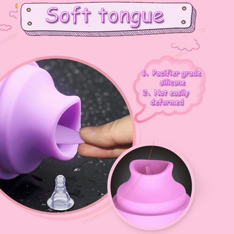 Nipple sucker with tongue