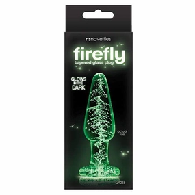 NS Novelties - Firefly Glow In The Dark Glass Tapered Anal Plug