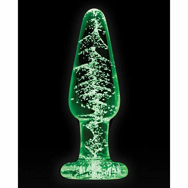 NS Novelties - Firefly Glow In The Dark Glass Tapered Anal Plug