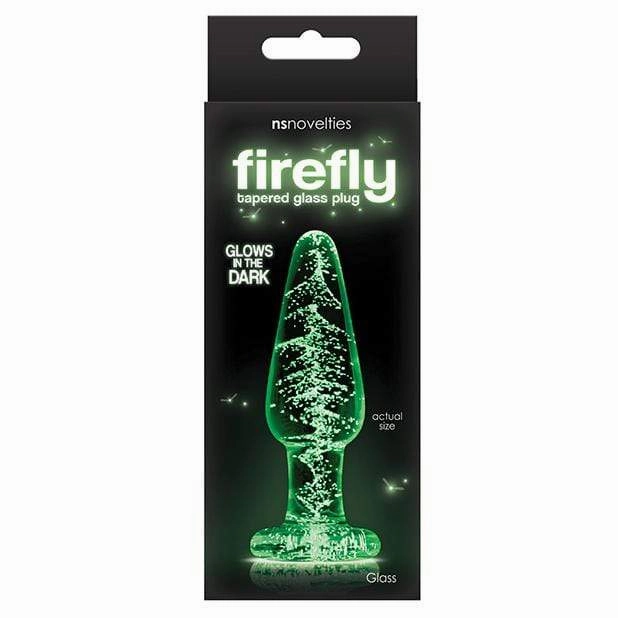 NS Novelties - Firefly Glow In The Dark Glass Tapered Anal Plug