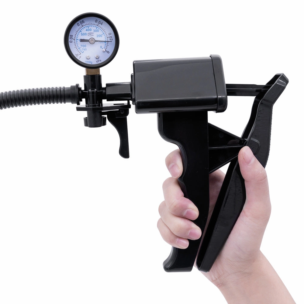 Passion Pump Pistol-Grip Penis Pump With Pressure Gauge