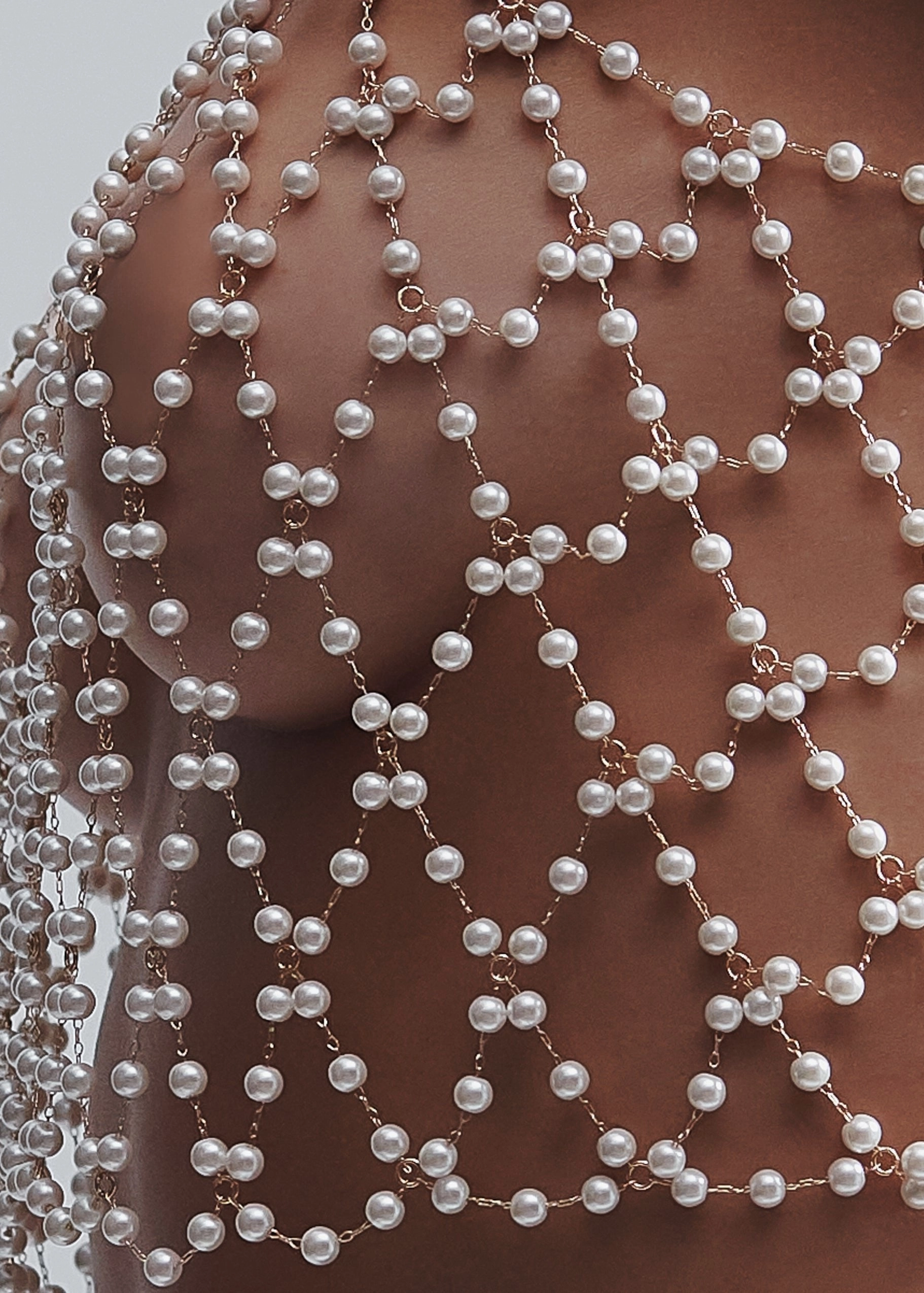 Pearl Crop Cami (Pearl/Gold)