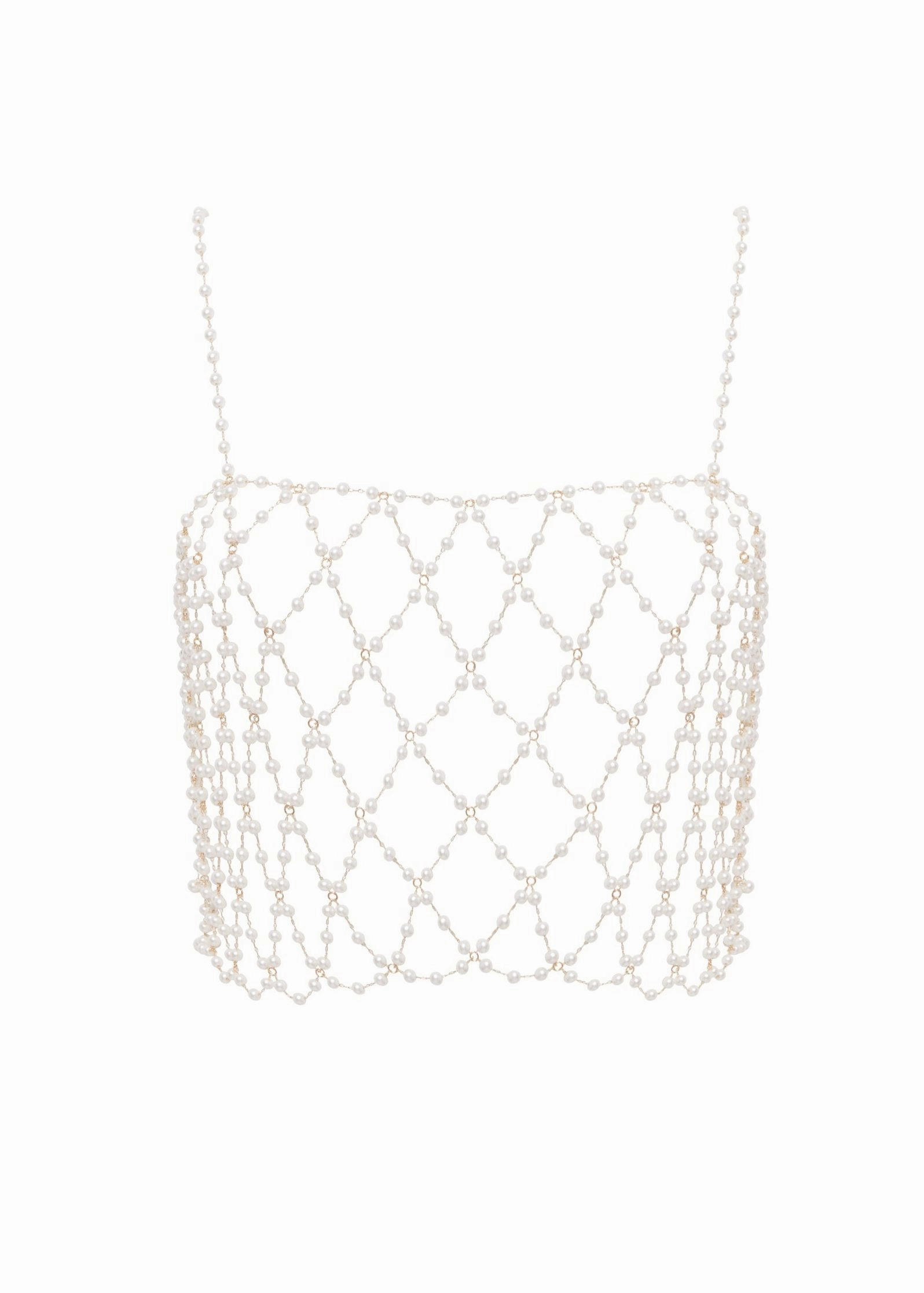 Pearl Crop Cami (Pearl/Gold)