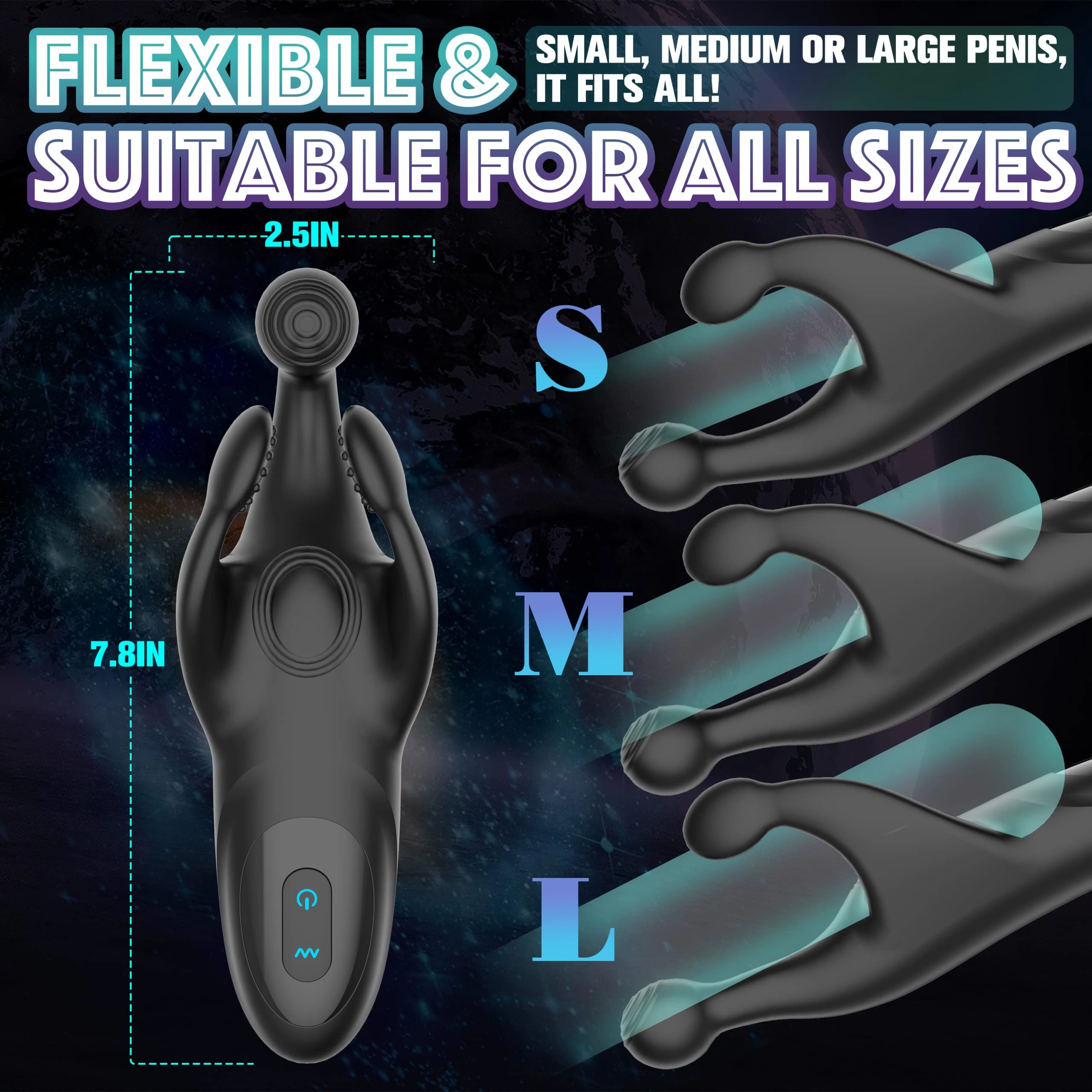 Penis Vibrator with Tapping and Vibration