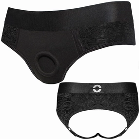 Petite Cheeky Panty  Harness - Black