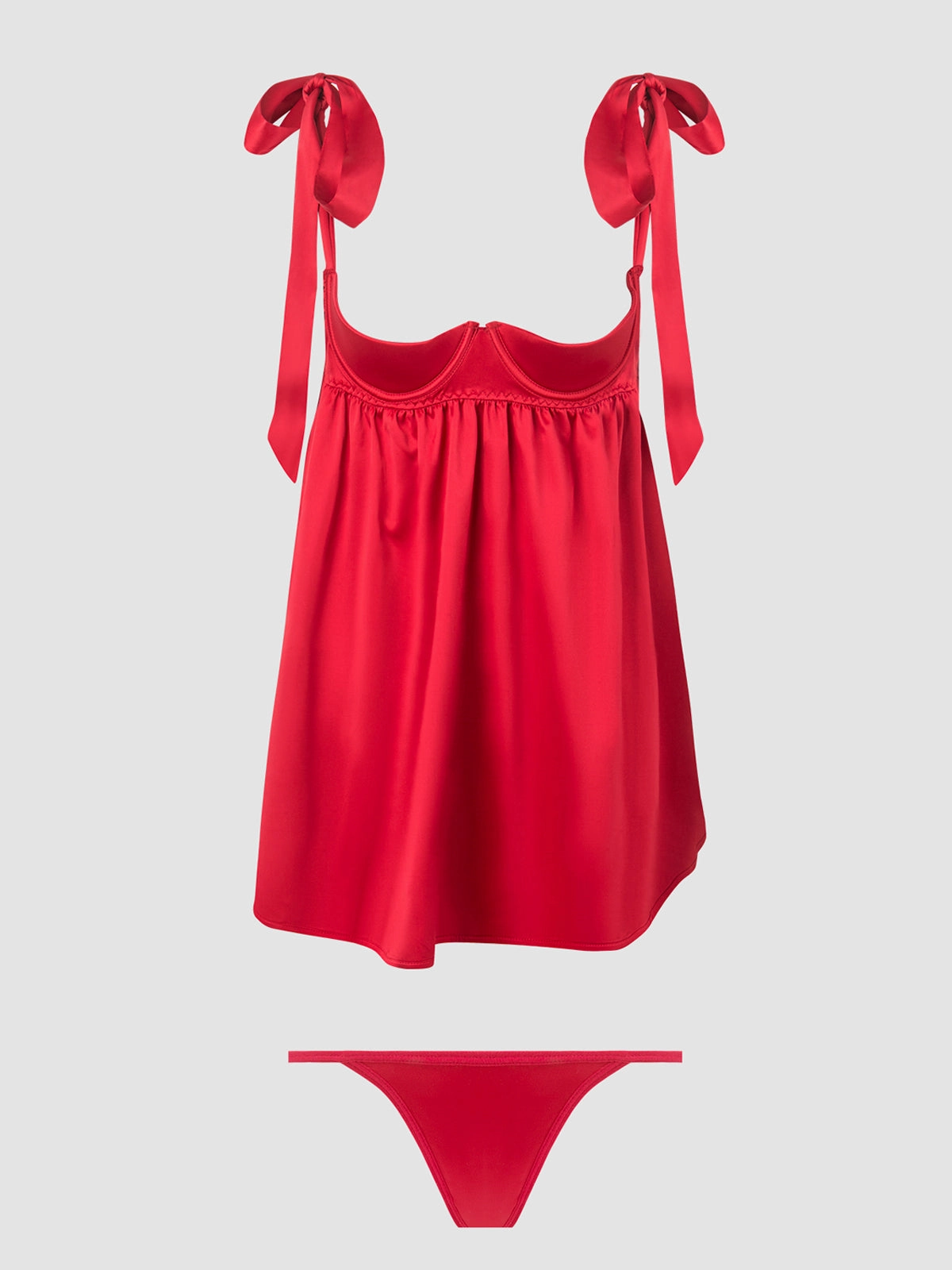 Petra Satin Open Cup Babydoll