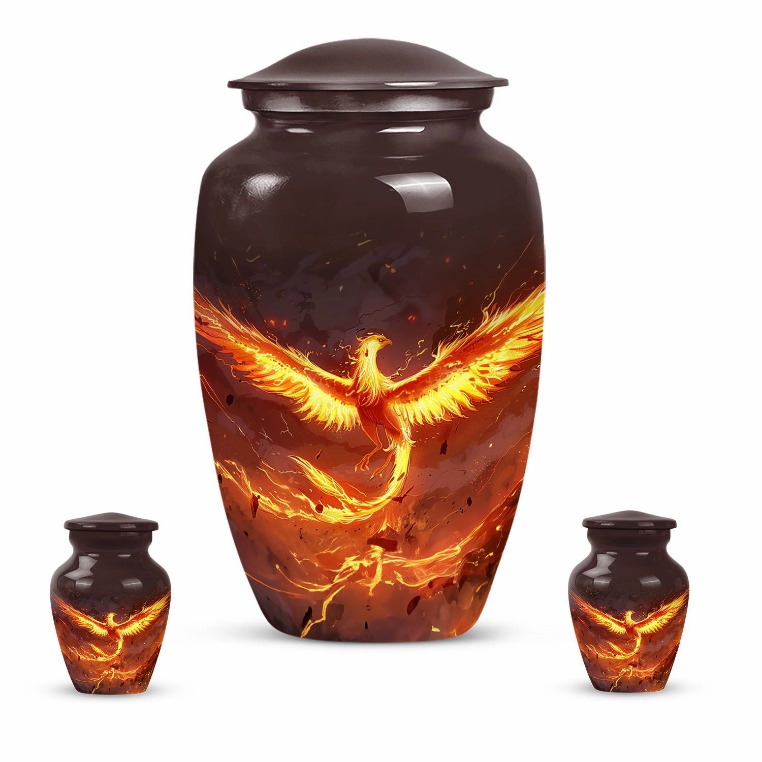 Phoenix Bird Legacy: Cremation Urn for Storing Adult Males Ashes
