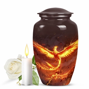 Phoenix Bird Legacy: Cremation Urn for Storing Adult Males Ashes