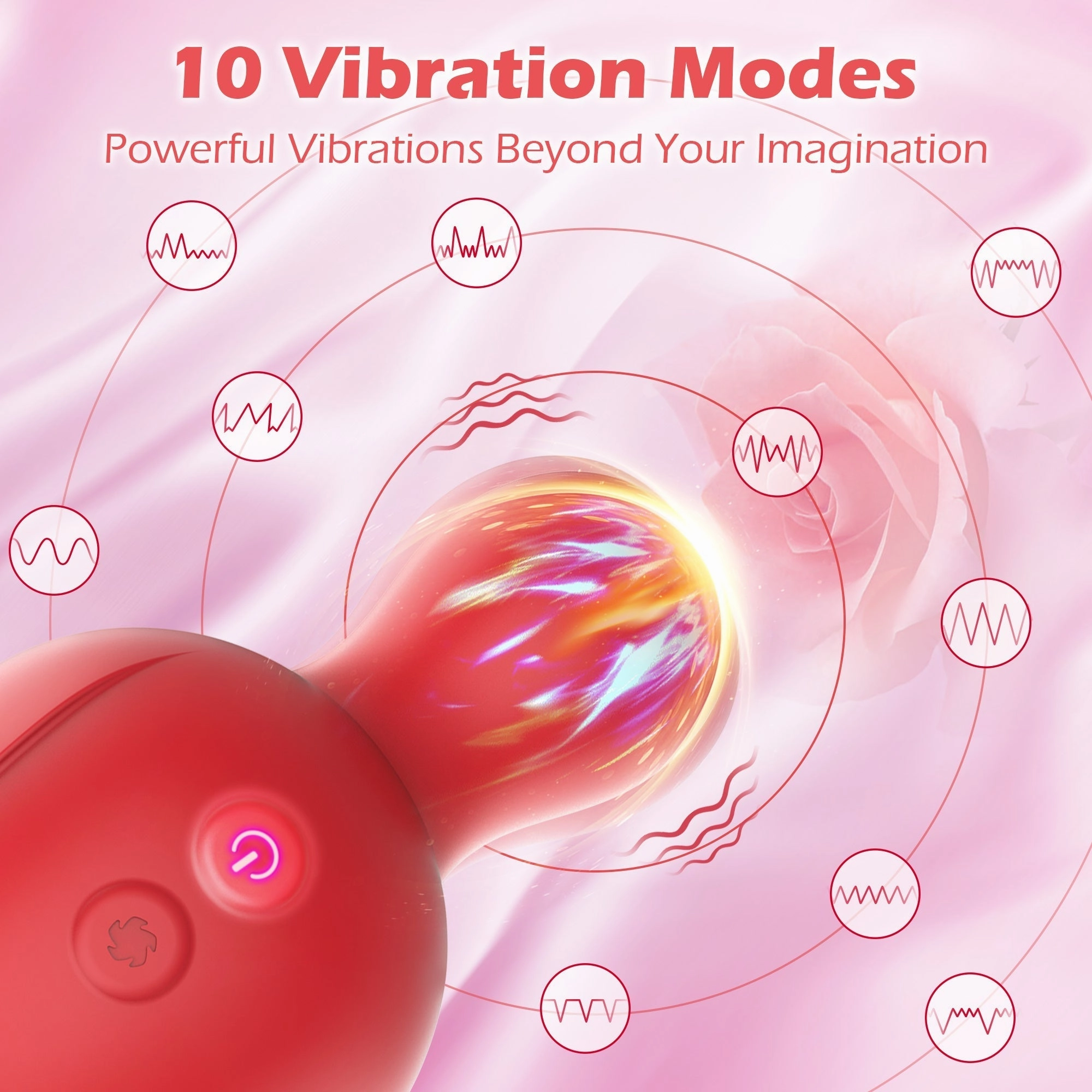 PoshGlim - Rose Vibrator with Licking & Vibrating Modes