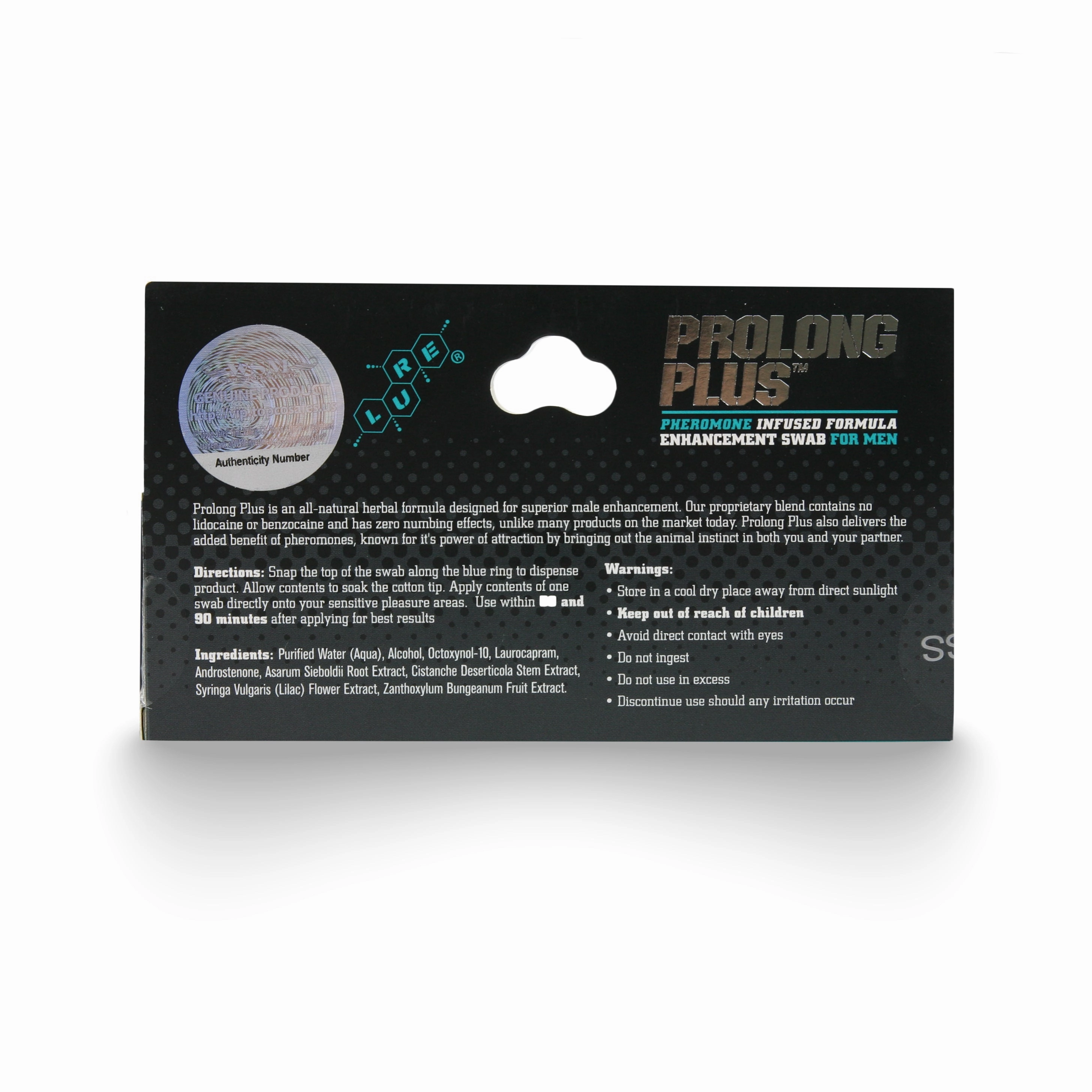 Prolong Plus™ Male Enhancement Swabs, 12-Pack