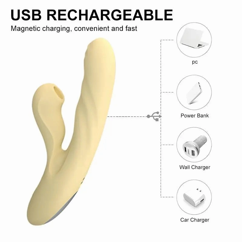 Quusvik Female Masturbator with 7-Speed Suction & 10-Speed Telescopic Heating