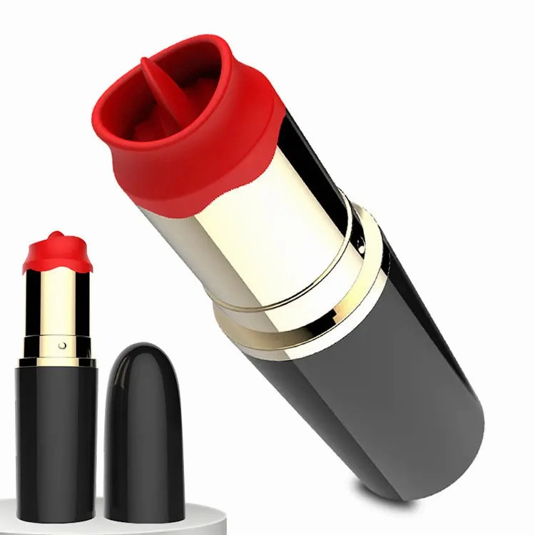Quusvik-Women's lipstick massager vibrator tongue lipstick toy USB charging 8 mode mini
