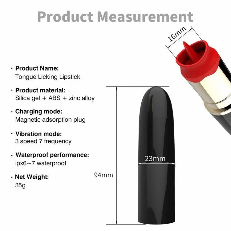 Quusvik-Women's lipstick massager vibrator tongue lipstick toy USB charging 8 mode mini